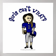 Light Blue Womens Football Print