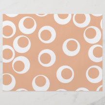 Light Brown and White Circles Pattern. Full Colour Flyer