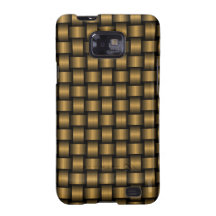 Light Brown Basket Weave Design Galaxy S2 Covers
