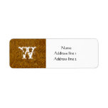 Light Brown Tooled Leather Address Labels