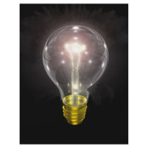 light bulb on blk 3 inch flare flyer