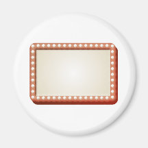 Light bulb red sign magnet