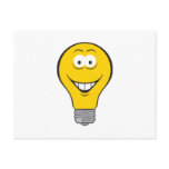 Light Bulb Smiley Face postcards