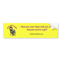 Light Computer Girl Bumper Sticker