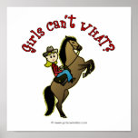 Light Cowgirl on Horse posters