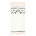 light cream and pink damask full color rack card