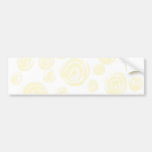 Light cream yellow roses on white. bumper stickers