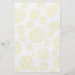 Light cream yellow roses on white. flyer design