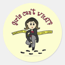Light CSI Detective Round Sticker