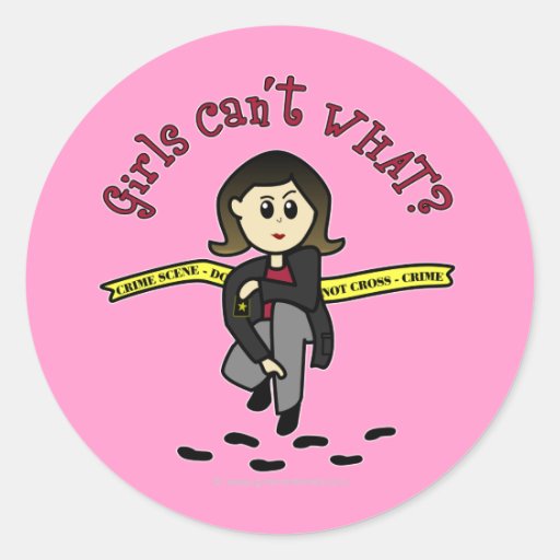 Light CSI Detective Round Sticker