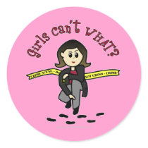 Light CSI Detective Round Sticker