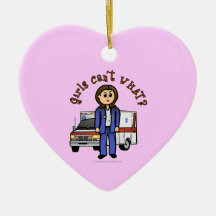 Light EMT Paramedic Girl Ornament