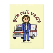 Light EMT Paramedic Girl Postcards