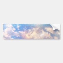 Light Fantasy Clouds Bumper Sticker
