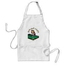 Light Female Billiards Player Apron