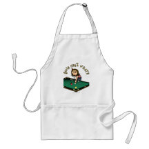 Light Female Billiards Player Apron