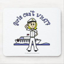 Light Female Captain Mouse Pads