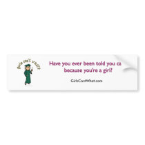 Light Female Graduate in Green Cap and Gown Bumper Stickers