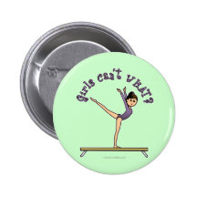 Light Female Gymnast on Balance Beam Buttons