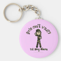 Light Female Navy Veteran Key Chains