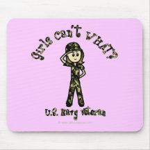 Light Female Navy Veteran Mouse Pad