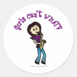 Light Female Saxophone Player Stickers