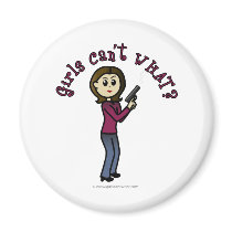 Light Female Sharpshooter Fridge Magnets