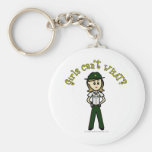 Light Female Sheriff in Green Uniform Key Chain