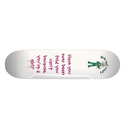 Light Female Surgeon in Green Scrubs Skateboard