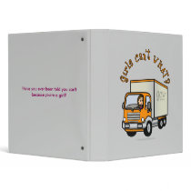 Light Female Truck Driver Binder