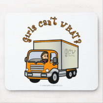 Light Female Truck Driver Mousepads