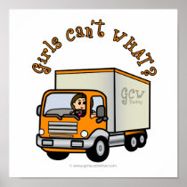 Light Female Truck Driver Print