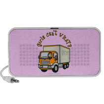 Light Female Truck Driver Laptop Speakers