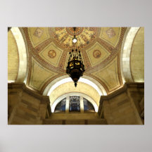 Light Fixture In LA City Hall Posters