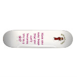Light Girl Graduate in Red Cap and Gown Skateboard Decks