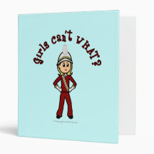 Light Girl in Red Marching Band Uniform Binder