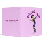 Light Girl Skater with Helmet Vinyl Binders