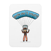 Light Girl Sky Diver Flexible Magnet