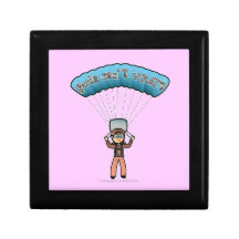 Light Girl Sky Diver Trinket Boxes