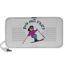 Light Girl Snow Skiing Mp3 Speakers
