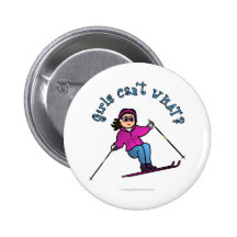 Light Girl Snow Skiing Pins