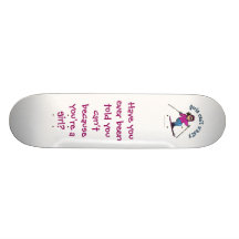Light Girl Snow Skiing Skate Decks