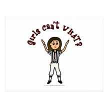 Light Girls Football Referee Postcards