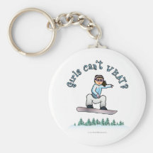 Light Girls Snowboarding Keychains