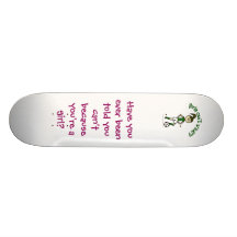 Light Girls Soccer in Green Uniform Skate Boards