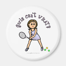 Light Girls Tennis Player Fridge Magnets
