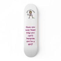 Light Girls Tennis Player Custom Skate Board