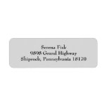 Light Gray Simple Plain Return Address Labels
