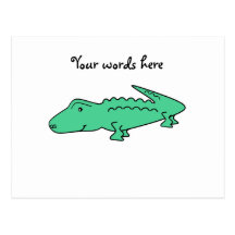 Light green alligator post cards