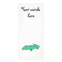 Light green alligator rack card design